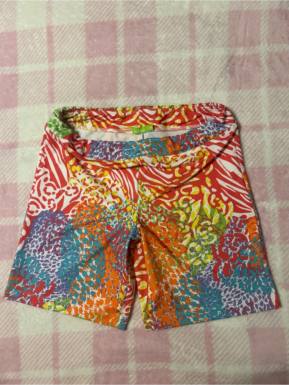 Vibrant Multi-Color Women’s Swim Bike Shorts